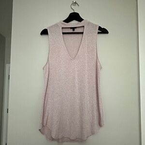 Express Light Pink V-Neck Tank Top